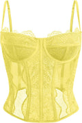 Corset Tops For Women Going Out Lace Mesh Crop Top - Date Night Fit