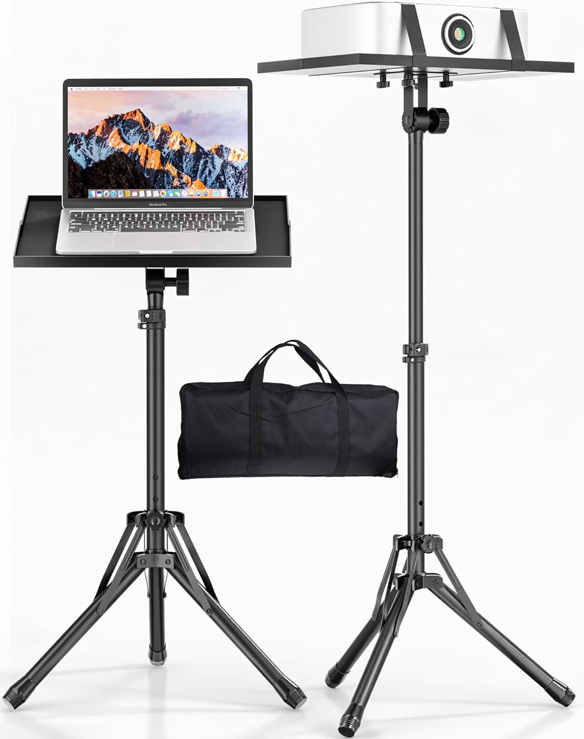 Portable Laptop & Projector Stand | Adjustable Height 26-38 | Foldable Tripod | Carry Bag | GSOW