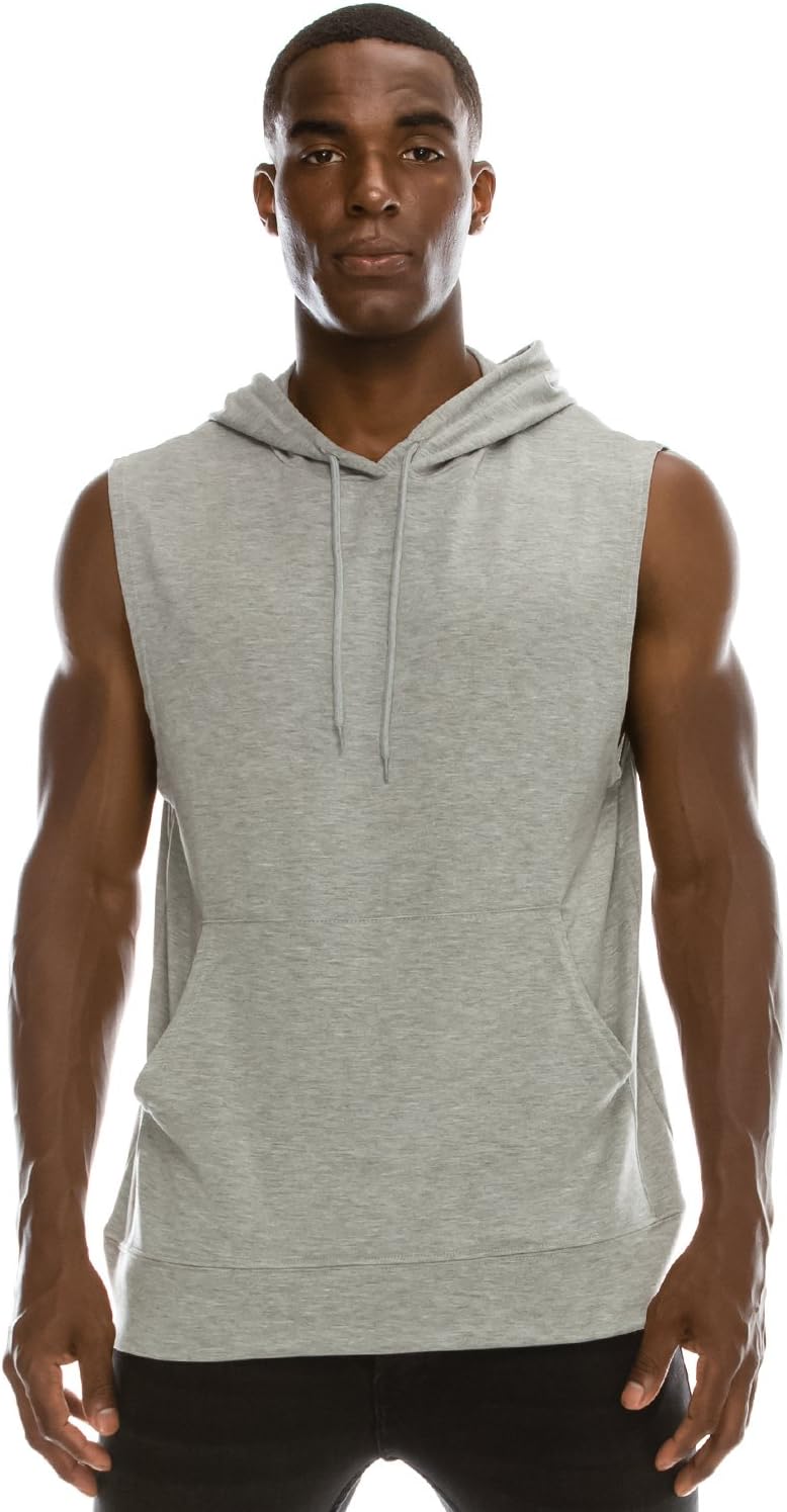 JC DISTRO USA-made Mens Lightweight Sleeveless Hoodie - Stay Comfortable All Day!