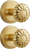 Gold Door Knobs Passage Door Knobs Brushed Gold Satin Brass - Durable