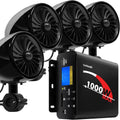 GoHawk Motorcycle Speakers and Amplifier Audio System - 1000W