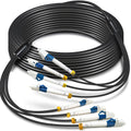 15 Meters 4 Core Industrial TPU LC to LC Outdoor Armored Fiber Optic