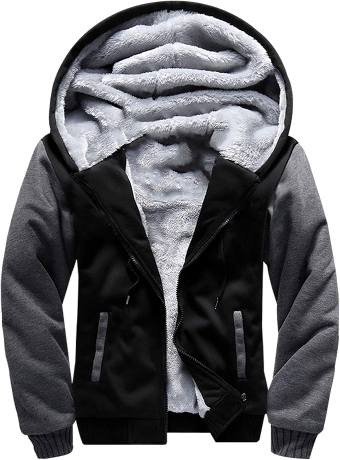 MACHLAB Men's Pullover Winter Workout Fleece Hoodie Jackets
