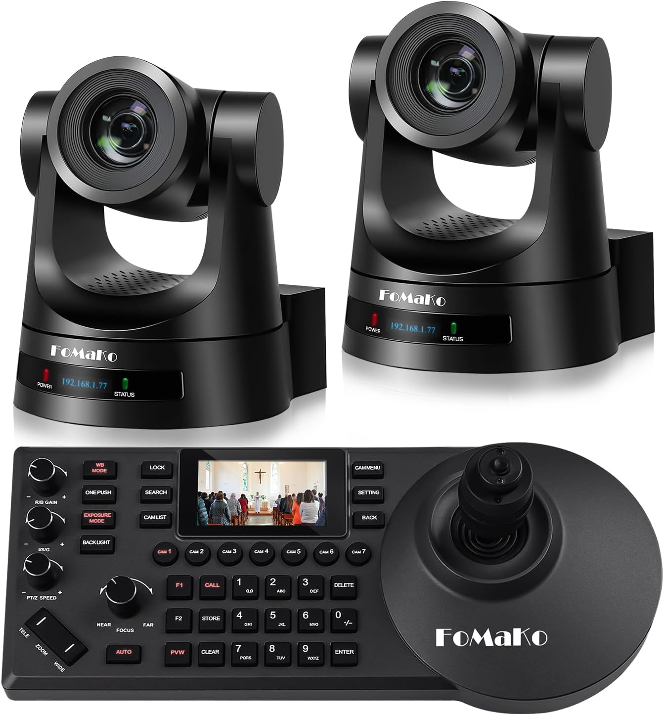 FoMaKo PTZ Camera 20x Optical Zoom for Live Streaming Events