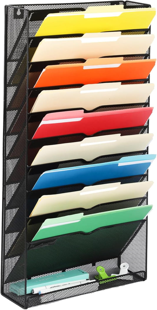 EASEPRES Desk File Organizer Mesh 11-Tier for Document Storage