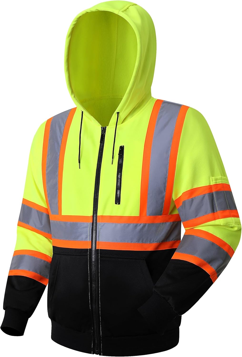 JKSafety Hi-Vis Safety Sweatshirt for Men and Women Work Utility