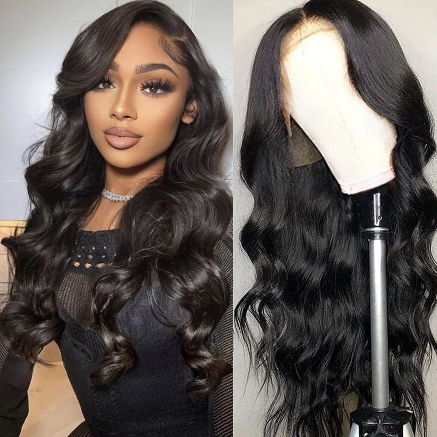 Aicrelery Lace Front Wigs Human Hair Body Wave 13x6 for Women