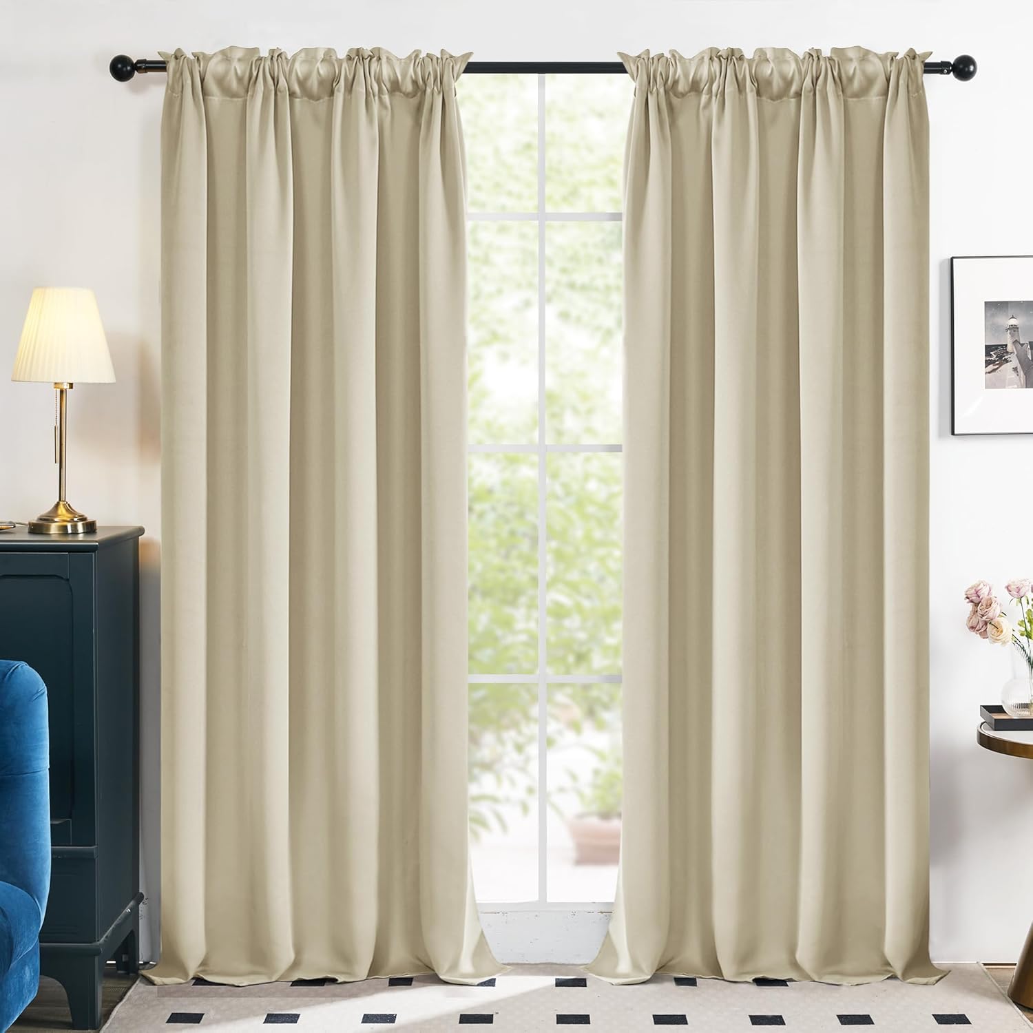 Deconovo Blackout Curtains for Bedroom and Living Room Use