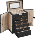 SONGMICS 6-Layer Jewelry Box Organizer with 5 Drawers - Large Capacity
