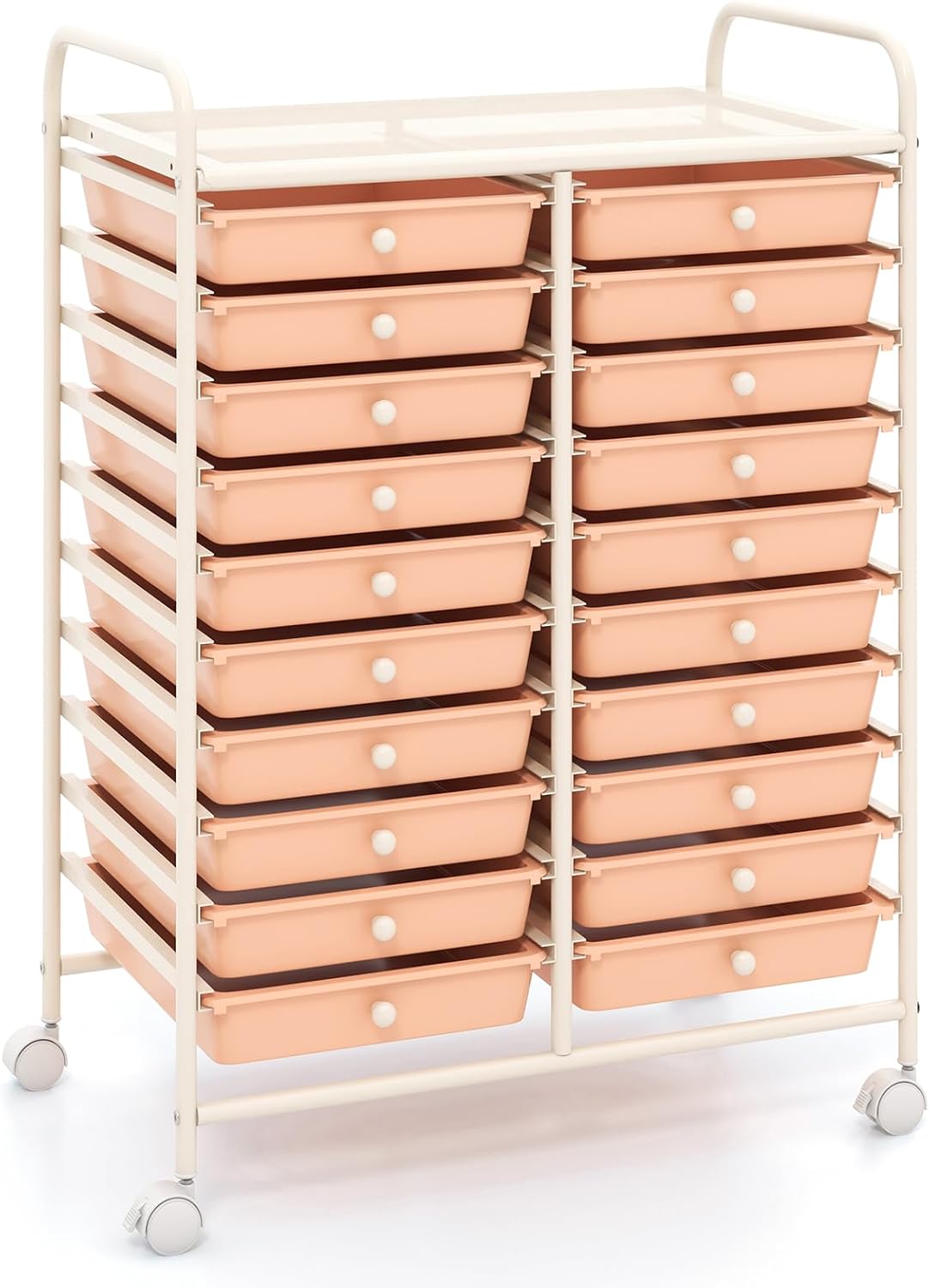 GOFLAME 20-Drawer Rolling Storage Cart for Home Office Organization