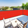 Houssity Red 4 ft x 88 ft Balcony Deck Privacy Screen - Durable Shade