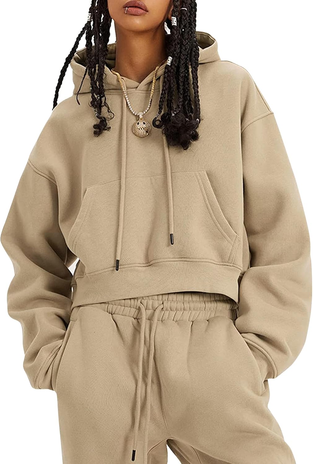 Flygo Womens Fleece 2 Piece Outfits for Cozy Comfort
