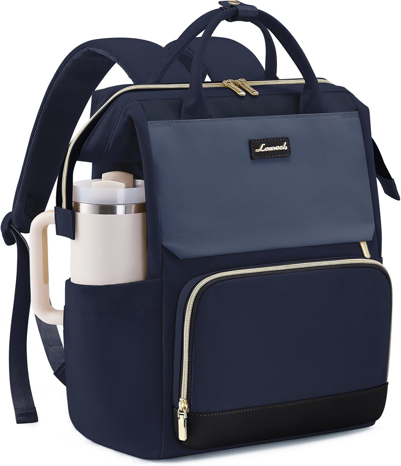 LOVEVOOK Laptop Backpack for Women with Giant Tumbler Holder