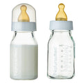 Anti-Colic Glass Baby Bottles 8 oz & 4 oz - Natural Rubber Nipples