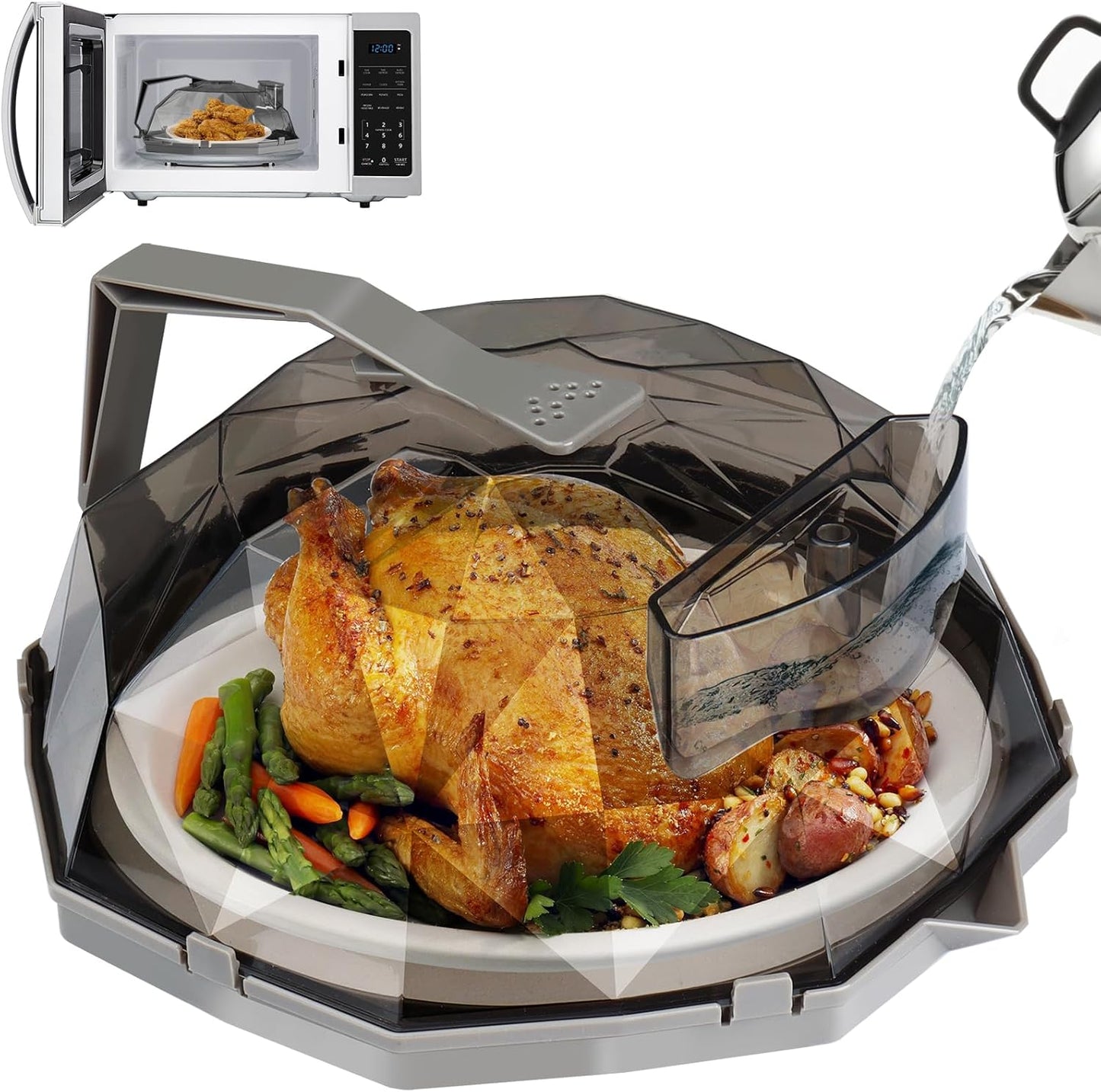 BPA-Free 10 Microwave Cover - Steam & Splatter Protection