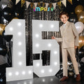 Marquee Numbers 15th Birthday Light Up 4ft Number 15 - Big Party Decor