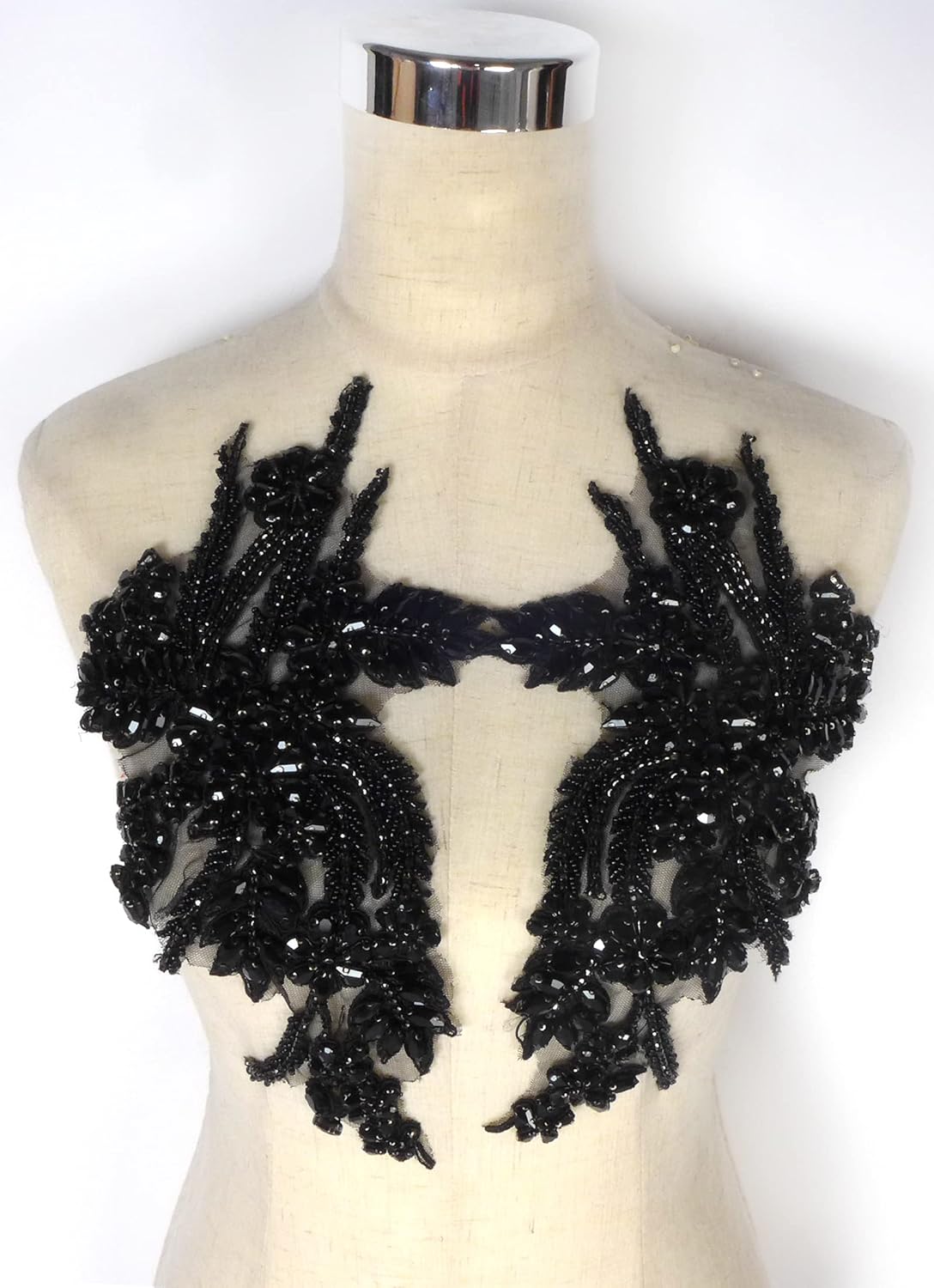 Hand-Made Beaded Rhinestones Appliques for DIY Clothing Projects