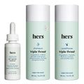 hers Triple Threat Shampoo and Conditioner Set for Hair Loss