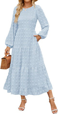 ZESICA Women's Fall Long Sleeve Maxi Dresses for Every Occasion