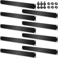 Leinuosen Blank Rack Mount Panel Spacer 1U Black - Clean Fill for 19