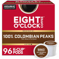 Eight O'Clock Coffee Colombian Peaks K-Cup Pods, 96 Count - Smooth