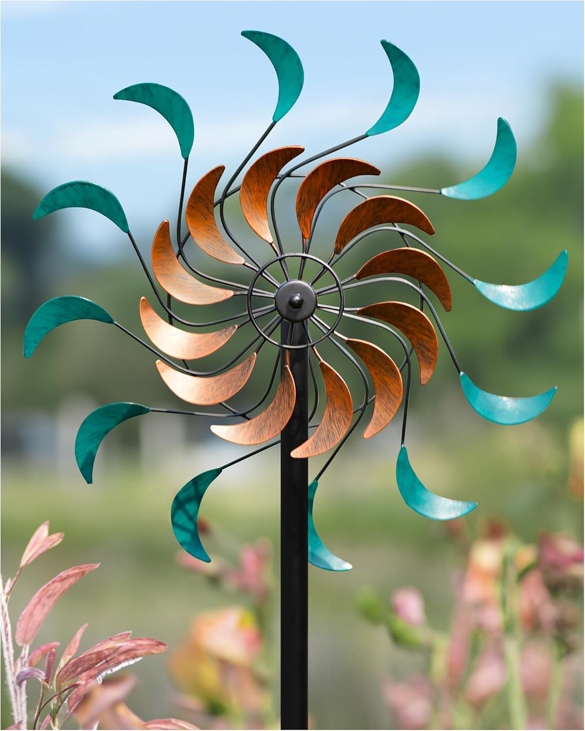 Metal Wind Spinners Outdoor - Kinetic Windmill for Garden Decor