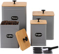 PERFNIQUE Kitchen Canisters Airtight Set of 4 - Farmhouse Counter