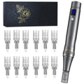 Cordless Permanent Makeup Machine with 12pcs Cartridges - Portable