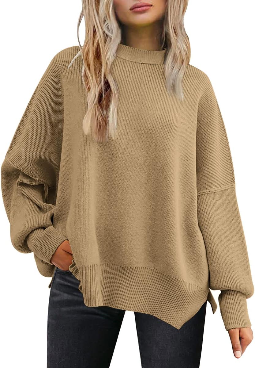 LILLUSORY Women's Oversized Batwing Sweaters for Trendy Style