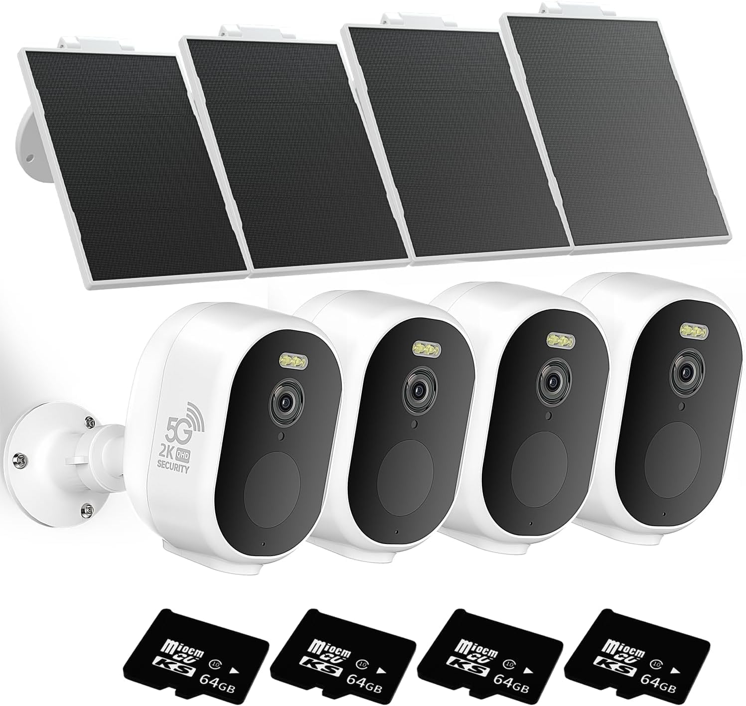 4-Cam Kit: 2K Wireless Security System with Night Vision & Alexa