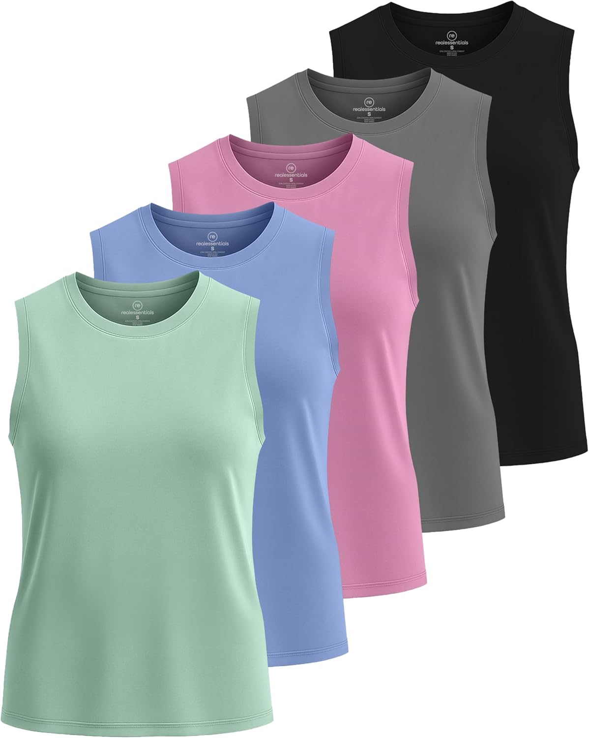 Real Essentials Women's Dry-Fit Tank Tops for Active Lifestyle