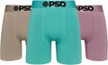 PSD Men's Basic Solid Boxer Briefs - 7 in Inseam, Supportive Fit