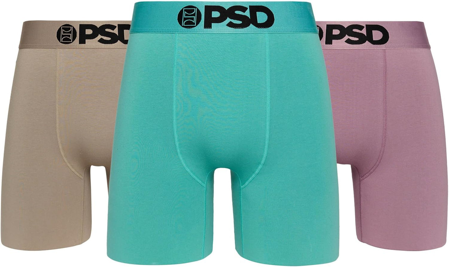 PSD Men's Basic Solid Boxer Briefs for Ultimate Comfort