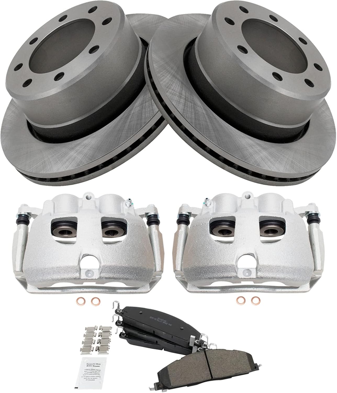 TRQ Rear Brake Pad & Rotor Kit for Dodge Ram 2500 3500 1500