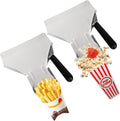 Quick-Fill Stainless Steel Popcorn & Fry Scoop Duo