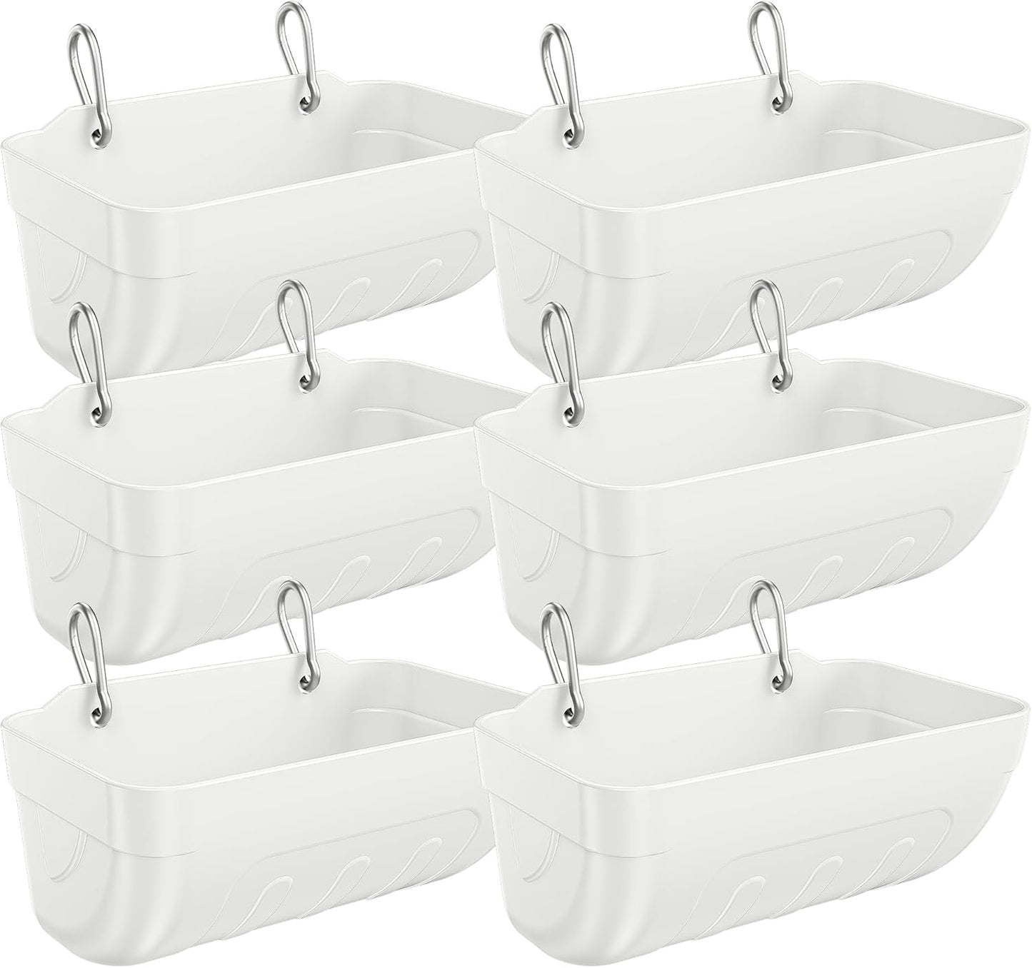 Goat Feeders Hanging 6 Pack 3.5 Quart for Poultry Livestock