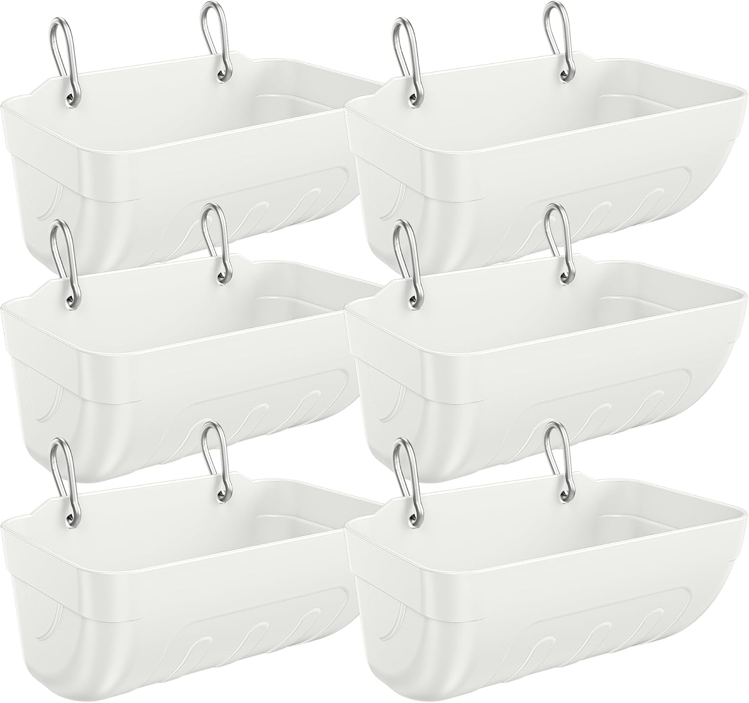 Goat Feeders Hanging 6 Pack 3.5 Quart for Poultry Livestock