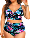 Daci Plus Size Two Piece Swimsuit - High Waisted Tummy Control Bikini