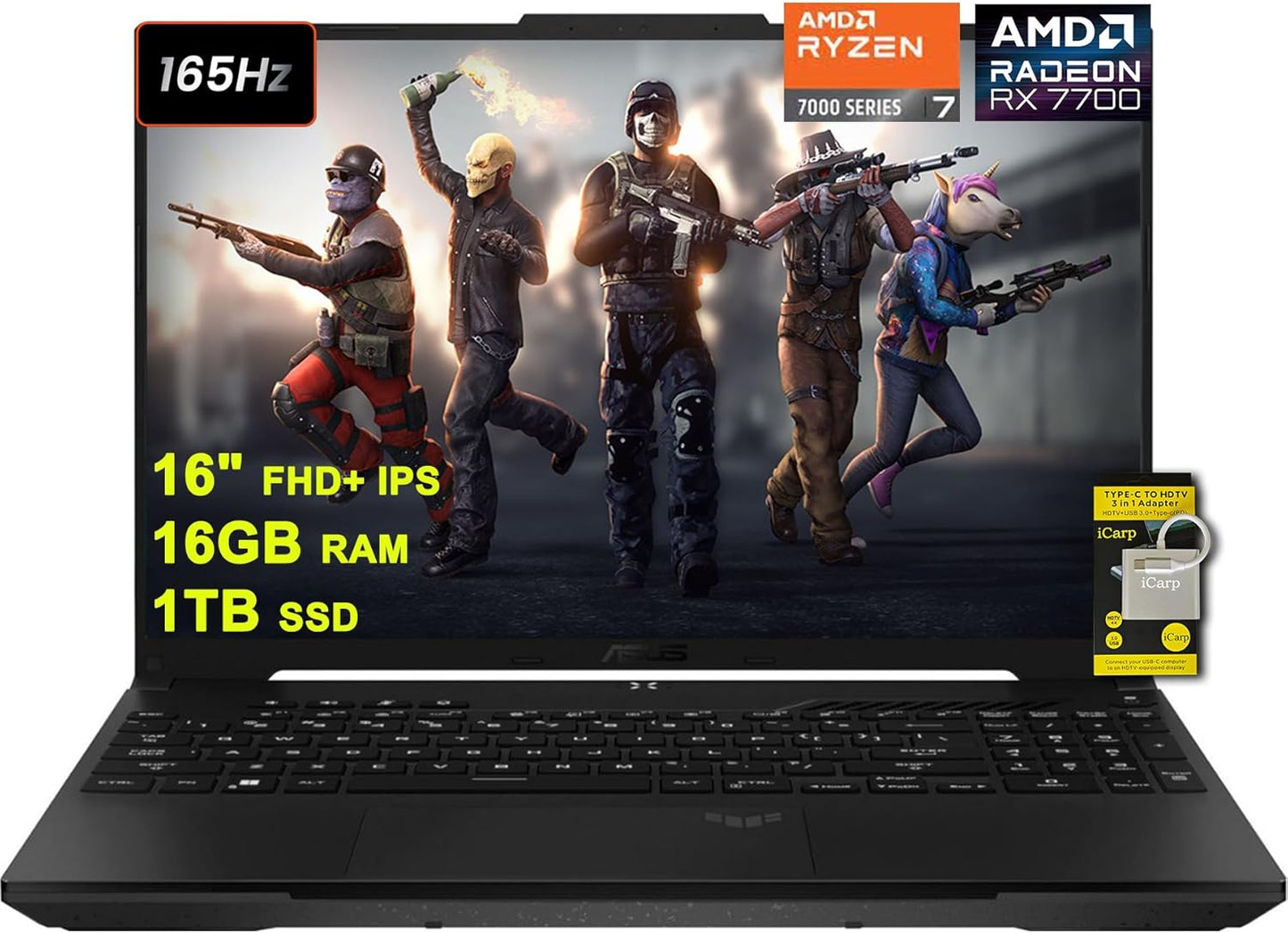 Asus TUF Gaming A16 Laptop with Ryzen 7 and 165Hz Display