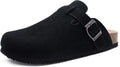 Genuine Suede Clogs for Women Men - Comfortable Cork Footbed Classic