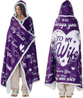 Mother's Day Birthday Gifts Wife Sherpa Wearable Blanket Hoodie - Cozy