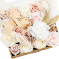 White and Beige Artificial Flowers and Greenery Combo Box Set