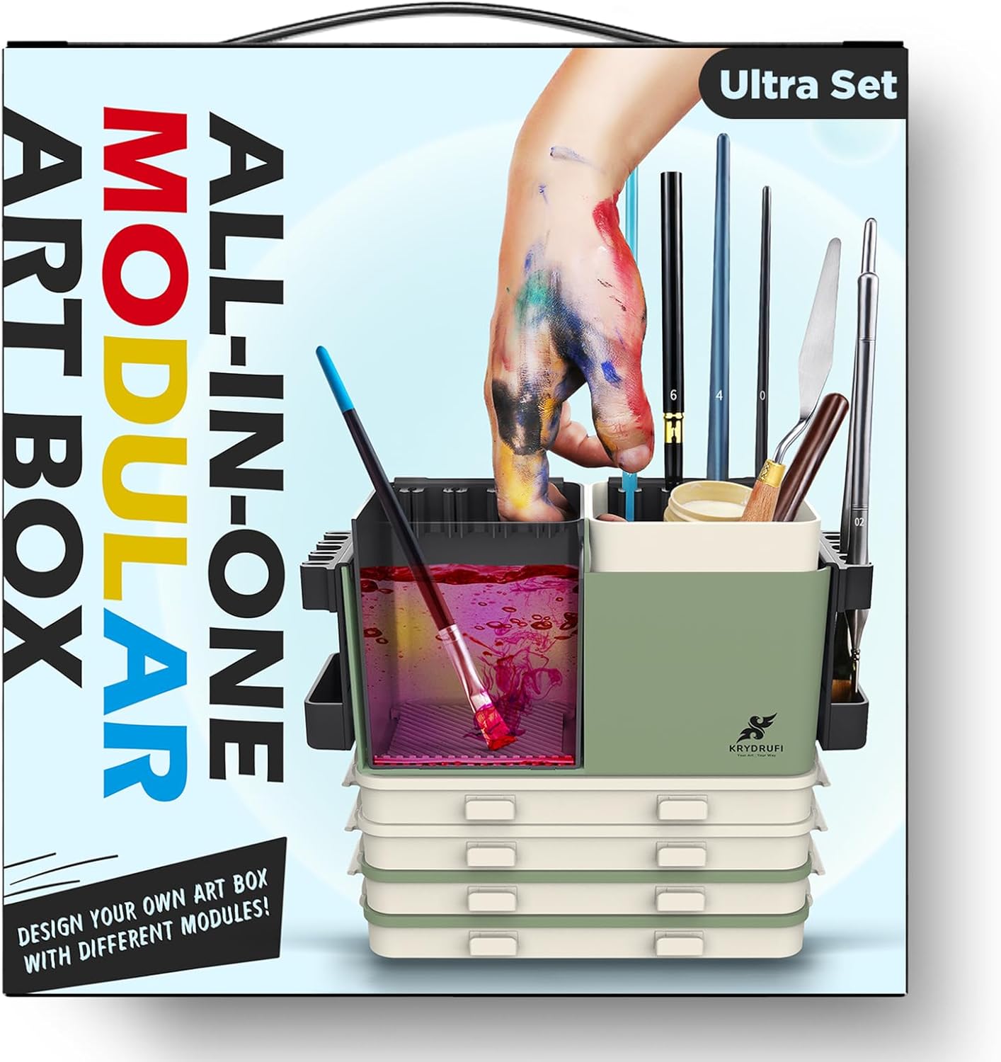 Portable All-in-One Modular Painting Station for Artists