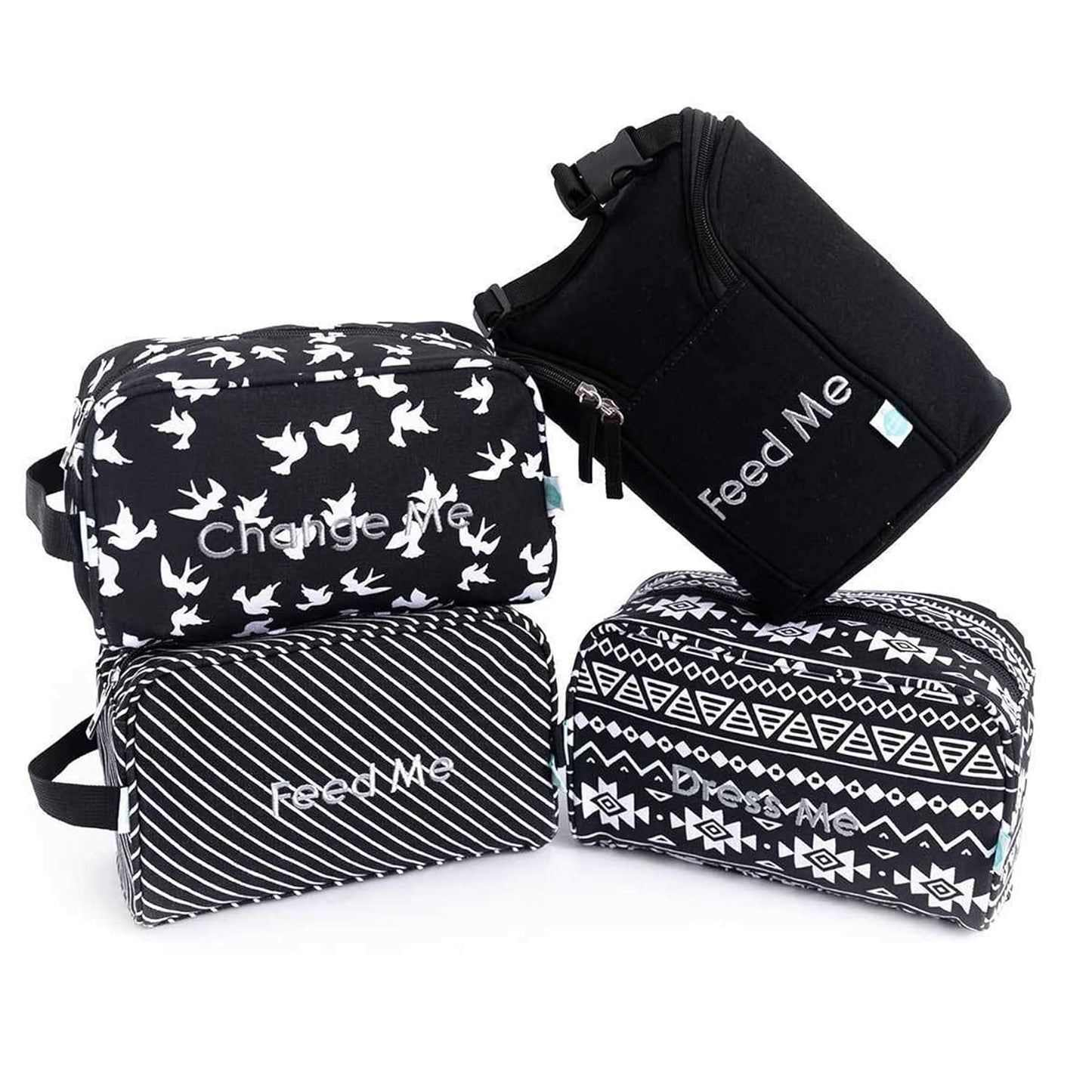 Stylish Organizer Pouches for Baby Essentials - 4 Pack Set