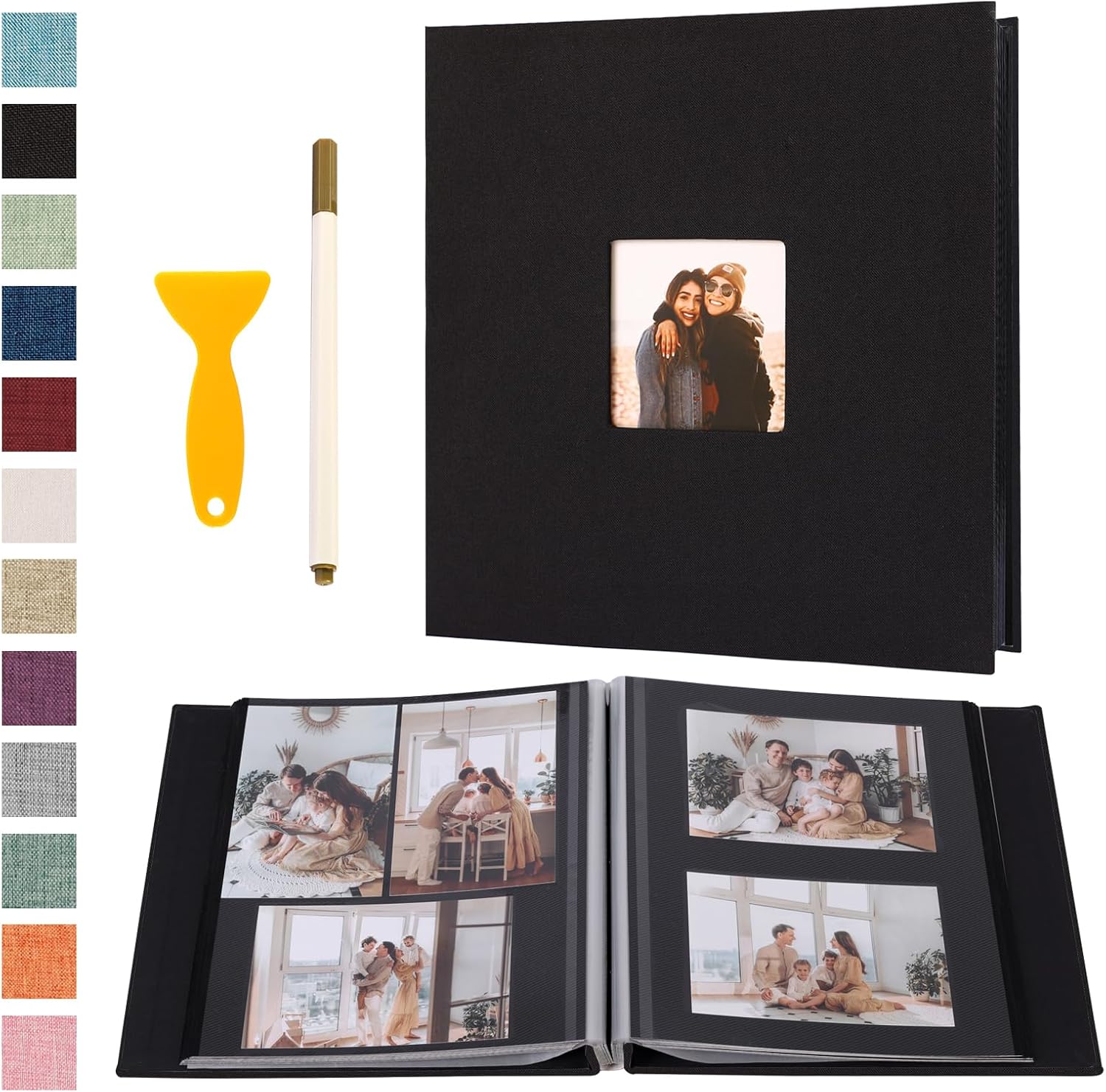 Self Adhesive Photo Album with Black Pages for Memories