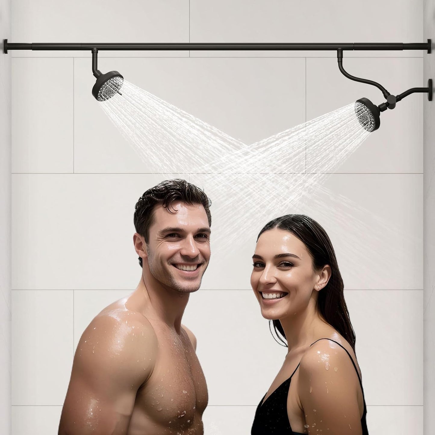 Dual Shower Head for Couples - High Pressure Shower System