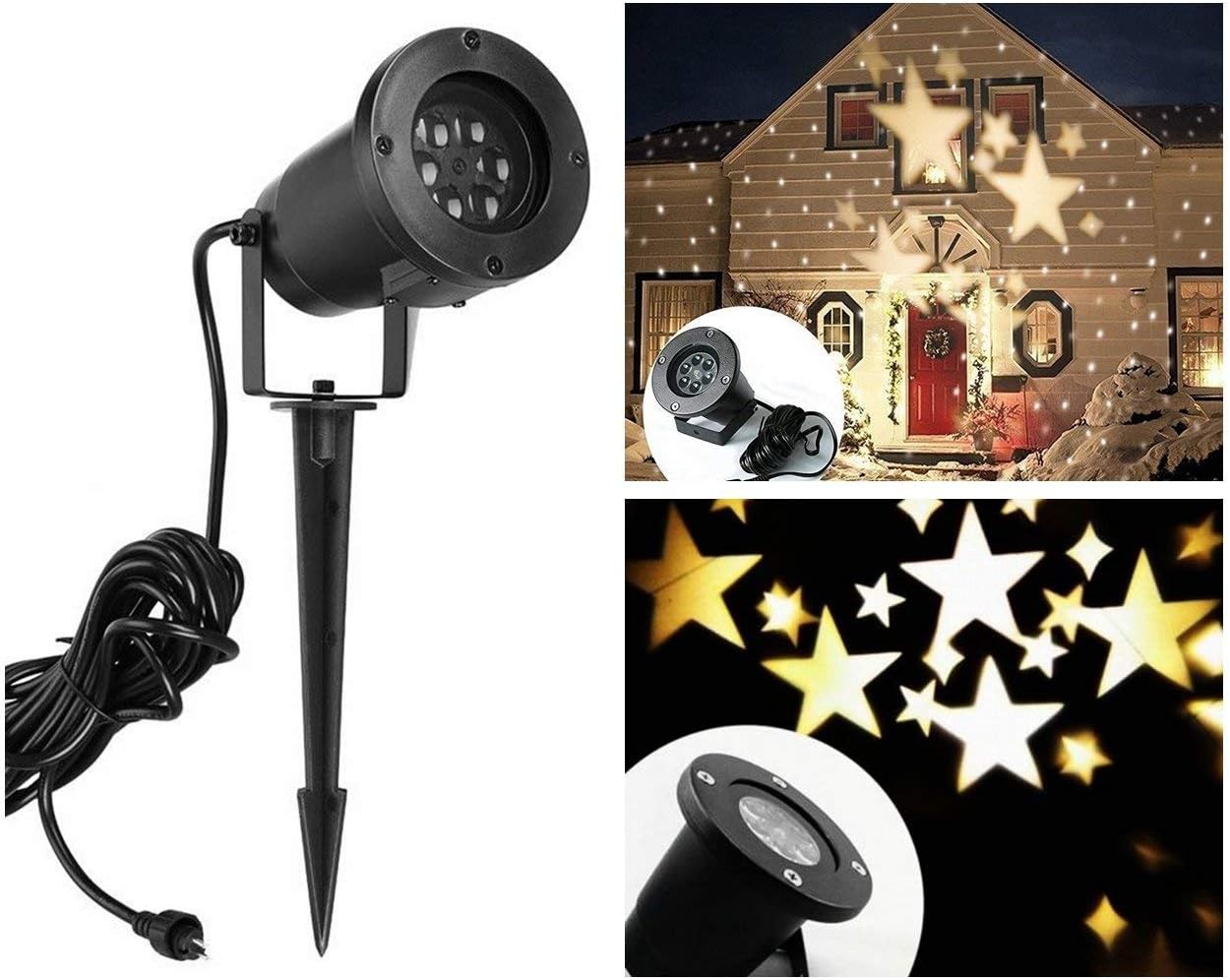 Starlight Magic Holiday Projector: Outdoor/Indoor LED Spotlight