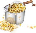 Stovetop Popcorn Popper with Crank, 6 Quart Stainless Steel - Fast