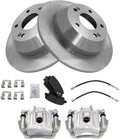 TRQ Rear Brake Pad & Rotor Kit Ceramic Compatible with 2014 Kia