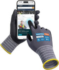 Safety Work Gloves MicroFoam Nitrile Coated - 12 Pairs, Touchscreen